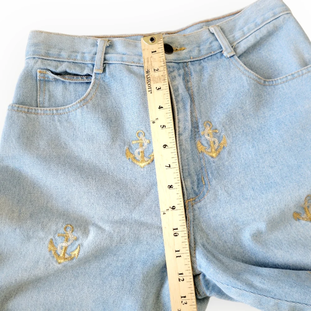 Vintage 90's La Costa Spa‎ Embroidered Anchor Mom Tapered Jeans